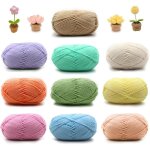 Fil � tricoter lot de 10 pelotes 50 g de fils � crochet fil � tricoter acrylique color� doux laine de ...