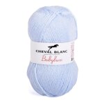 Fil  tricoter - cheval blanc - babylux - 100% acrylique - longueur 190 m - aiguilles n25 - 3