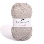 Fil à tricoter - cheval blanc - orient - 100% acrylique - 50g - couleur mastic - 230m Fil à tricoter - cheval blanc - orient - 100% acrylique - 50g - couleur mastic - 230m