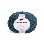 Fil � tricoter - cheval blanc - venise - turquoise - 20% alpaga - 20% laine - 56% acrylique