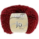 Fil  tricoter - distrifil - jo mtal - couleur rouge (08) - type de produit : yarn