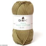 Fil � tricoter - dmc - baby cotton - 50 g - 100% coton - beige lin
