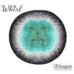 Fil � tricoter - scheepjes whirl 785 - 1000m - 60% coton - 40% acrylique - minty black velvet