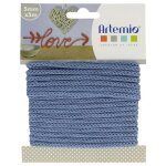 Fil tricotin - ficelle - 5 m�tres - bleu - 5mm - cr�ation de mots et formes
