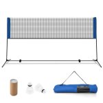 Filet de badminton portable costway - hauteur réglable - installation facile - sac de rangement - 2 volants ... Filet de badminton portable costway - hauteur réglable - installation facile - sac de rangement - 2 volants ...