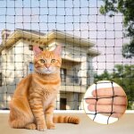 Filet chat 7. 5x15m filet protection chatgrand filet anti oiseaux protection fenetre sans percer pour ...