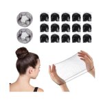 Filets � cheveux - 30 pi�ces - �lastique - maille - invisibles - 50cm - noir