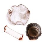 Filets  cheveux - non spcifi - 50 pcs - lastiques - marron clair - pour chignon et perruque
