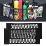 Filet coffre voiture 2 pi�ces 60 x 25 cm bouteilles �picerie stockage