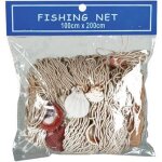 Filet de p�che avec coquillage 1x2m nature beige ivoire cr�me �cru naturel taupe