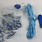 Filet de p�che � lancer manuel de 10 pieds grande capacit� portante avec fil dacier coul� en acier filet ...