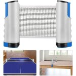Filet de ping pong - zgeer - r�tractable portable - 72x7. 5 in - bleu gris - antid�rapant