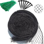 Filet de protection pour bassin � mailles fines - aqsacokiya - 10m x 4m - noir - poly - plastique