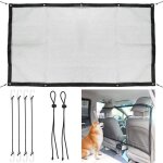 Filet de protection voiture - portable - noir - 115x62cm - sparation pour chien et chat