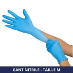 Filfa france - gant nitrile non poudr� - taille m - bleu - x100