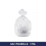 Filfa france - sac poubelle 170l - transparent - x100 sacs