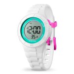 Montre enfant - ice watch - ice watch digitale - blanc - silicone - tanche 100m