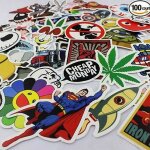 Film 100pcs / paquet al�atoire musique vinyl case voyage skateboard guitare autocollant beaucoup pack ...