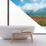 Film adhsif pour vitrage - easy protec - 100 x 90 cm - dpoli blanc anti regard
