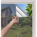 Film effet miroir sans tain pour fen�tre - anti regard anti chaleur et uv - 44. 5x200cm aspect argent� ...