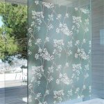 Film fenetre anti regard branche de fleur film occultant fenetre film electrostatique vitre bon intimite ...