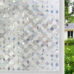 Film fenetre anti regard film occultant fen�tre en vinyle 3d - 45 x 200cm non adhesif anti - uv pour ...