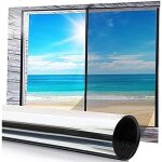 Film de fentre - hautstore - 60x200cm - auto - adhsif - protection anti - uv - effet miroir