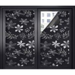 Film vitres - occultant protection solaire anti - �blouissement adh�sif tissu motif noir e