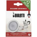 Filtre avec un lot de 3 joints - bialetti - pour cafetire italienne 3 / 4 tasses