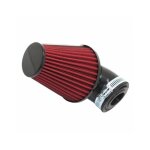 Filtre a air replay kn xl noir - rouge fixation coudee 30� diam 28 - 35 - 50mm