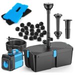 Filtre de bassin avec kits de pompe pour fontaine pompe de bassin 50w et kit de filtration avec pompe ...