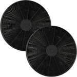 Filtre � charbon actif � 175 mm pour hotte aspirante - lot de 2 - compatible respekta klarstein