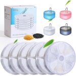 Filtre � charbon pour fontaine � eau - kal - filtres � charbon triple action 6 pcs pour fontaine chat ...