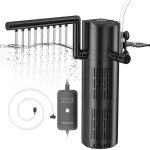 Filtre daquarium interne avec clarificateur uvc - febest - 5 en 1 - d�bit 500 l / h - pour aquariums ...