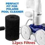 Filtres de queue de tuyau - polaris - lot de 12 - ponge - compatible avec modles 180 280 360 380 480 ...