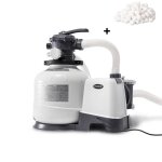 Filtre � sable intex sx2800 8m3 / h pour piscine jusqu� 56m� + 2 sachets de balles filtrantes 29045