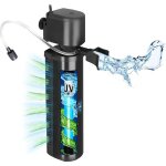 Filtre submersible avec lumi�re uv 1500 l / h pour aquariums de 150 � 600 litres u2013 filtre filtre ...