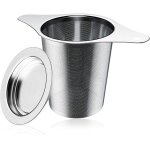 Filtre � th� - inox - 12. 5x7. 5cm - durable - avec couvercle - pratique