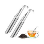 Filtre � th� - inox - lot de 2 - r�utilisable - long manche - passoire en maille