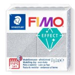 P�te � modeler polym�re - fimo - paillettes argent - 57 g - douce et mall�able - pour bijoux et d�co