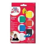 P�te � modeler - fimo - kids - set de 6 blocs - durcit au four - multicolore - 8 ans et plus
