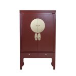 Fine asianliving armoire de mariage chinoise scarlet rouge collection orientique l 100 x p 55 x h 175 ...