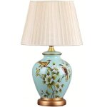 Lampe de table - fine asianliving - parisa - porcelaine - bleu - ethnique - d30 x h48 cm