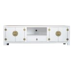 Meuble tv - fine asianliving - chinois - blanc - bambou - l 190 x p 56 x h 56 cm