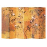 Fine asianliving paravent chinois sur toile 6 panneaux fleurs vintage l 240 x h 180 cm
