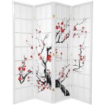Fine asianliving paravent japonais 4 panneaux l 180 x h 180 cm shoji papier de riz cerisier en fleurs ...