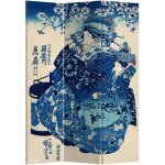 Fine asianliving paravent sur toile 3 panneaux limp�ratrice du japon l 120 x h 180 cm
