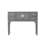 Table de console chinoise fine asianliving - gris acier - collection orientique - l 100 x p 26 x h 80 ...