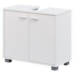 Finebuy Évier armoire avec 60x55x30 cm blanc meuble vasque a poser design bain Finebuy Évier armoire avec 60x55x30 cm blanc meuble vasque a poser design bain