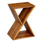 Finebuy table dappoint en bois massif sheesham 43x60x30cm - bout de canapé - table basse salon Finebuy table dappoint en bois massif sheesham 43x60x30cm - bout de canapé - table basse salon